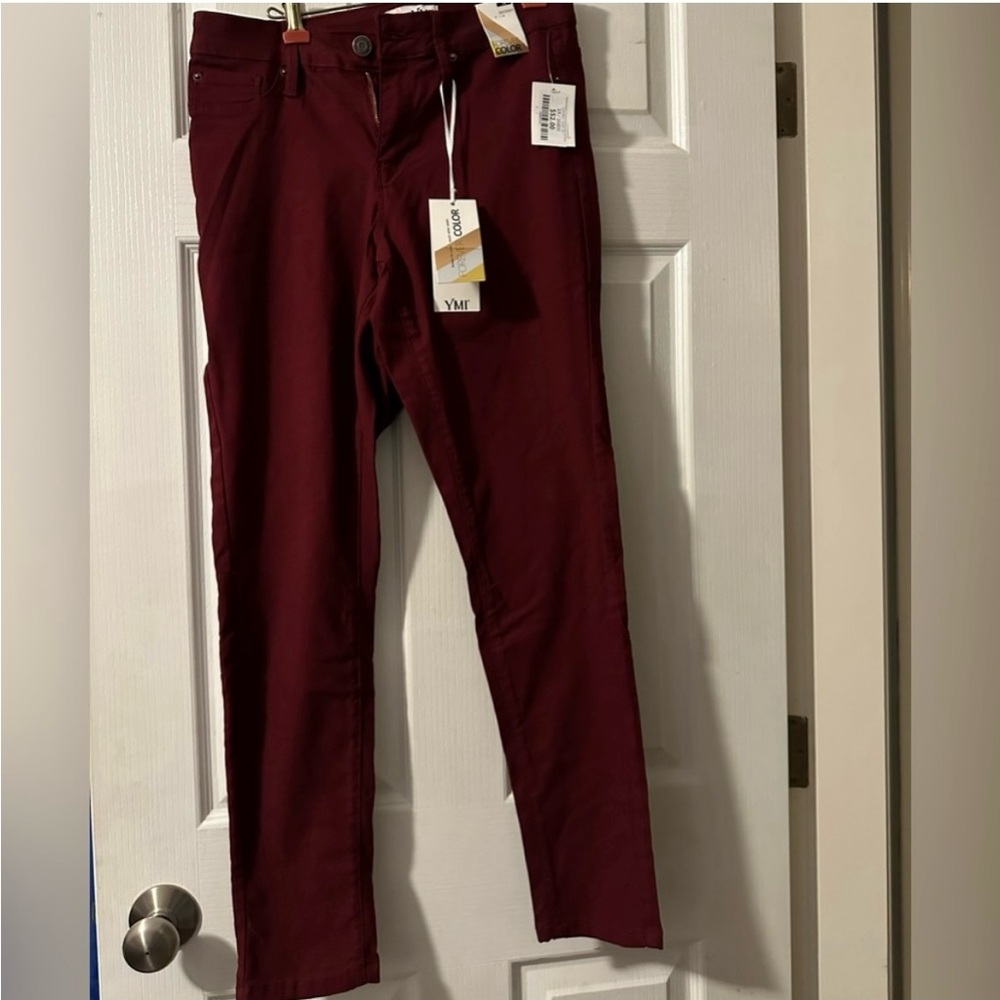 EUC YMI Jean USA forever colour stretch jeans in wine 1X